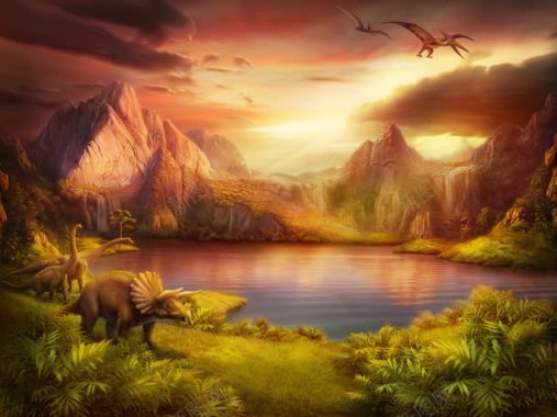 机甲恐龙恐龙世界宣传海报背景