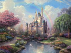 城堡森林梦幻森林城堡海报背景高清图片