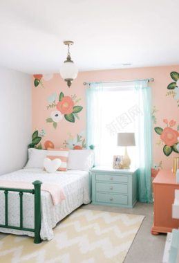 粉色背景花朵壁纸居家卧室温馨背景