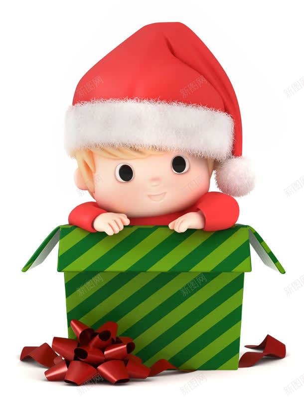 钻在箱子里的圣诞宝宝jpg设计背景_新图网 https://ixintu.com 圣诞 宝宝 箱子