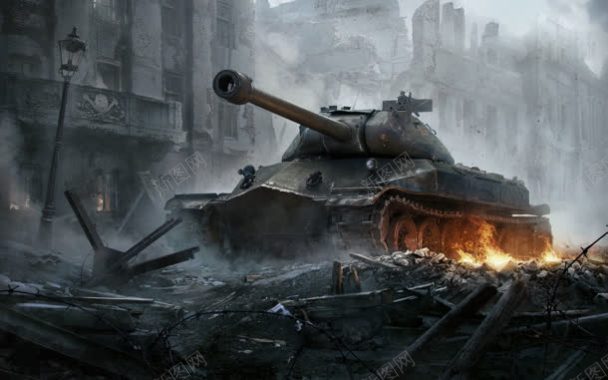 战斗着的坦克海报背景背景