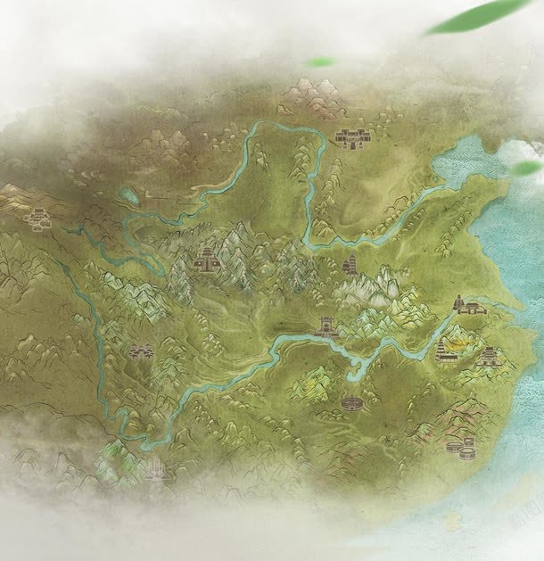 手绘游戏地图护城河jpg设计背景_新图网 https://ixintu.com 地图 护城河 游戏