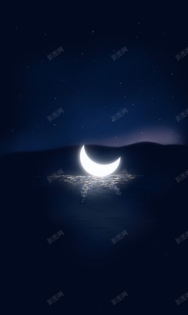 夜空河水上的月亮海报背景jpg设计背景_新图网 https://ixintu.com 仰望夜空 夜空 月亮 河水 海报 背景
