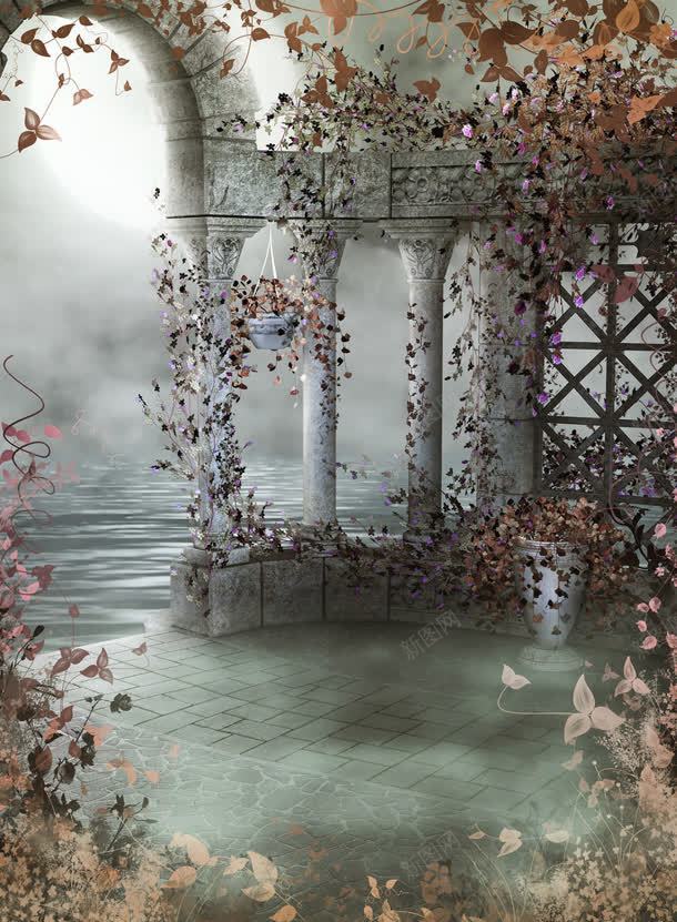 创意合成花园城堡白色别墅jpg设计背景_新图网 https://ixintu.com 创意 别墅 合成 城堡 白色 花园
