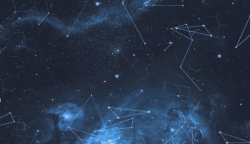 梵高星空粒子科技粒子蓝色星空高清图片