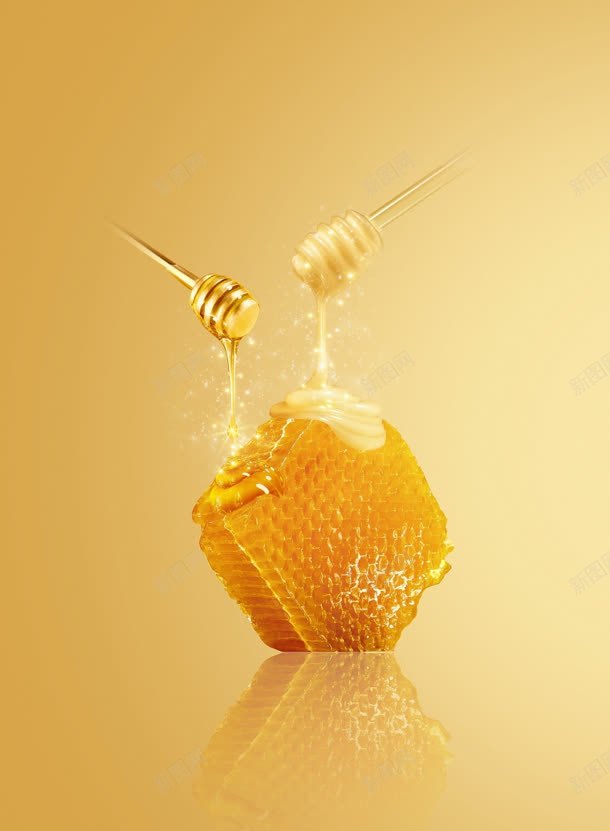 黄色光效蜂蜜海报jpg设计背景_新图网 https://ixintu.com 海报 色光 蜂蜜