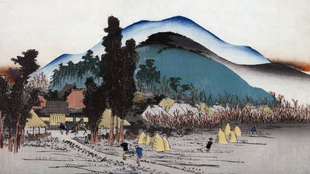 日本风浮世绘版画jpg设计背景_新图网 https://ixintu.com 日本 日本浮世绘 版画