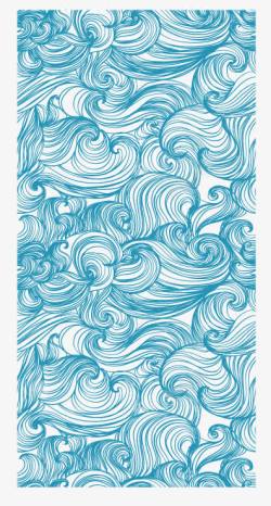 海洋泡泡花纹蓝色海洋波浪花纹背景高清图片