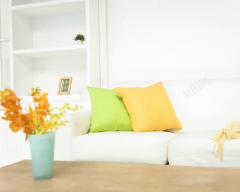 家具桌子花瓶抱枕沙发背景