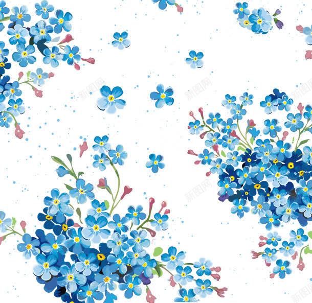 水彩蓝色花朵海报jpg设计背景_新图网 https://ixintu.com 水彩 海报 花朵 蓝色