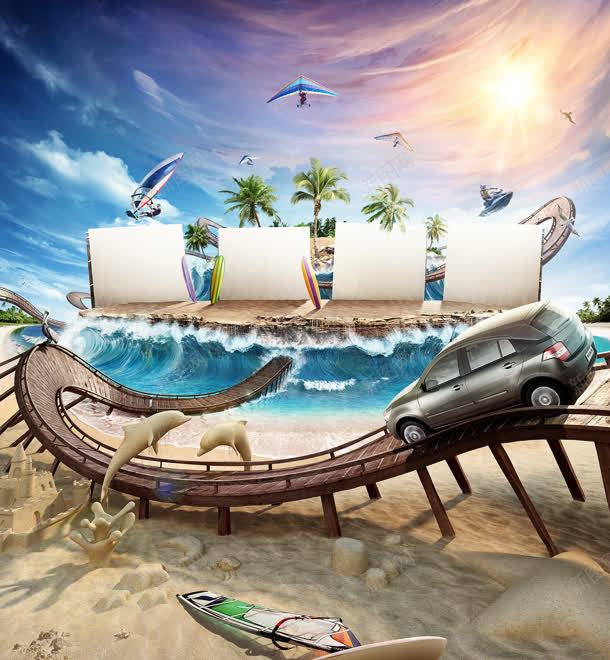 暑期放松海滩椰树旅行jpg设计背景_新图网 https://ixintu.com 放松 旅行 暑期 椰树 海滩