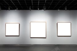 灯光空白墙空画廊照片高清图片