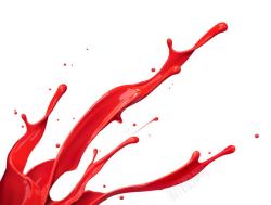 红漆笔刷飞溅的红色颜料高清图片