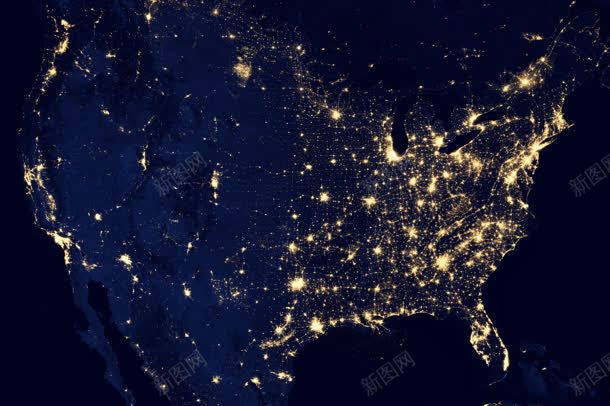 高空俯视下的美国灯光jpg设计背景_新图网 https://ixintu.com 俯视 灯光 美国 高空