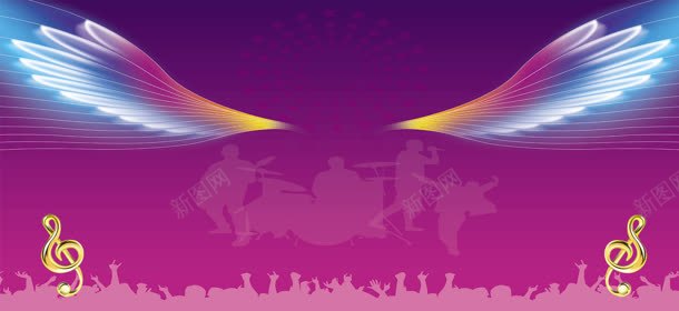 紫色舞台背景jpg设计背景_新图网 https://ixintu.com 学校 演讲背景图片 翅膀 舞台 舞台背景 音乐