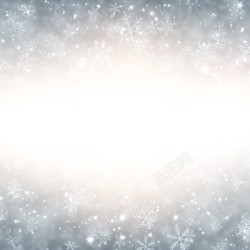 发光的雪花银色雪花发光电商海报高清图片