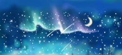 圣诞卡通形象梦幻星空唯美淘宝海报背景高清图片