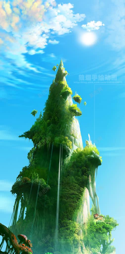 蓝色天空白云松树太阳光光效jpg设计背景_新图网 https://ixintu.com 光光 天空 太阳 松树 白云 蓝色