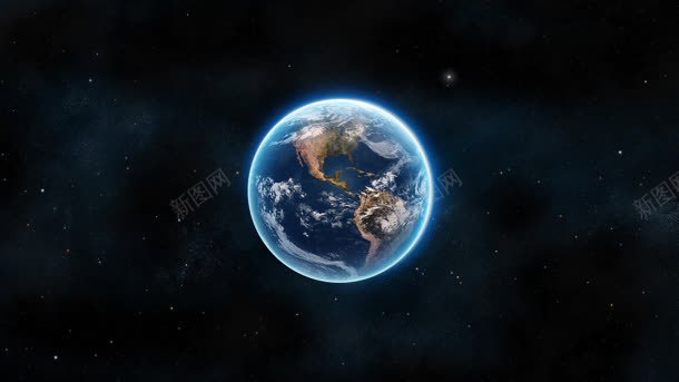 宇宙中的地球海报背景背景
