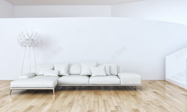 白色沙发白色落地灯客厅jpg设计背景_新图网 https://ixintu.com 客厅 沙发 白色 落地