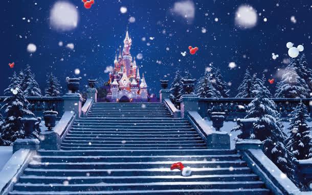 飘大雪的梦幻城堡jpg设计背景_新图网 https://ixintu.com 城堡 大雪 梦幻