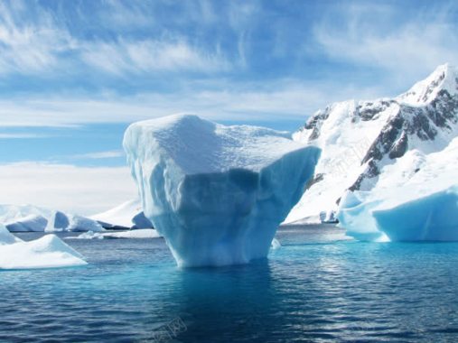 冰川海水风景壁纸背景