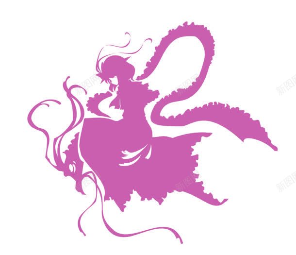 手绘紫色漫画人物jpg设计背景_新图网 https://ixintu.com 人物 漫画 紫色