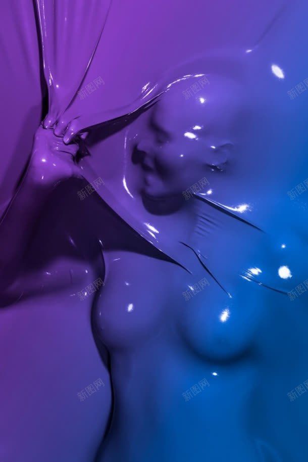 紫色塑胶人物抽象jpg设计背景_新图网 https://ixintu.com 人物 塑胶 抽象 紫色