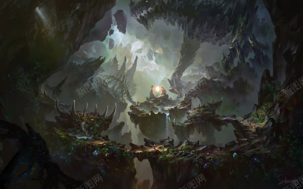 魔幻世界神兽出没jpg设计背景_新图网 https://ixintu.com 世界 出没 魔幻