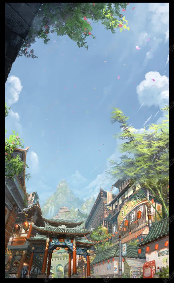 蓝天白云绿树植物jpg设计背景_新图网 https://ixintu.com 植物 白云 绿树 蓝天