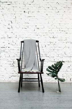 白色墙壁纹理椅子背景