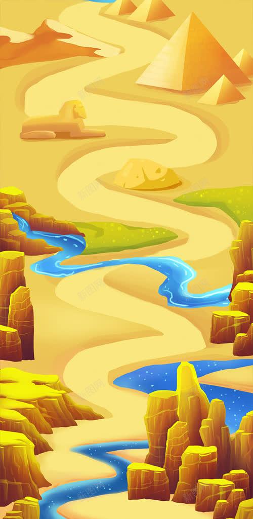 黄色卡通游戏河流jpg设计背景_新图网 https://ixintu.com 卡通 河流 游戏 黄色