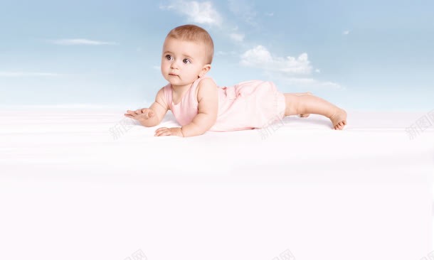 爬行的婴儿海报背景背景