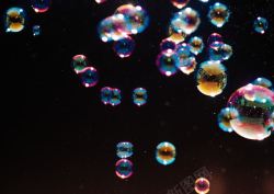 漂浮起来的水彩色漂浮起来的泡泡高清图片