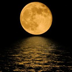 海面水面海面上的月亮高清图片