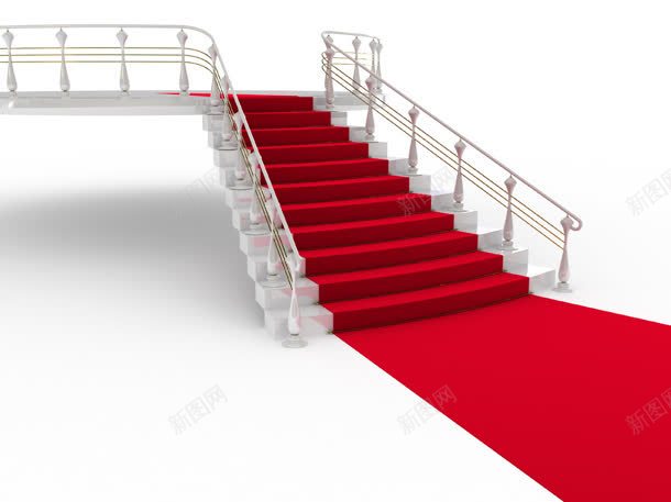 白色楼梯红色地毯jpg设计背景_新图网 https://ixintu.com 地毯 楼梯 白色 红色
