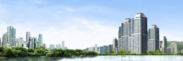 房地产广告banner创意jpg设计背景_新图网 https://ixintu.com 城市 宣传 建筑群 房子 湖海 街道