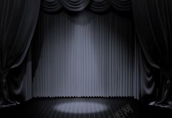 舞台演出黑绸幕布高清图片