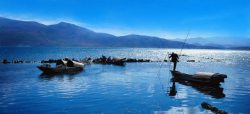 水岸大宅水岸湖景背景banner高清图片