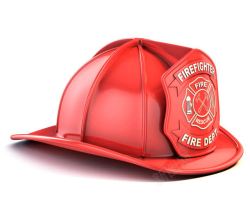 戴消防帽子消防员安全帽高清图片