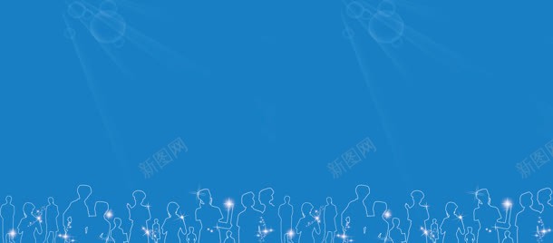 蓝色背景jpg设计背景_新图网 https://ixintu.com 人物线稿 医护 医院 商务 科技