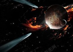 世界末日图片陨石撞击地球高清图片