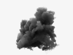 烟雾烟花硝烟黑色蘑菇云高清图片