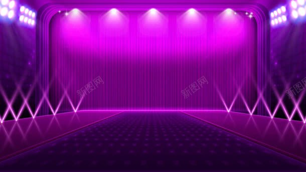 紫色舞台海报背景背景
