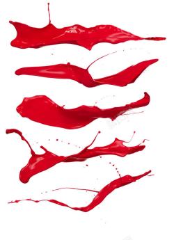 红色滚漆飞溅的油漆高清图片