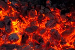 火炭背景燃烧的火炭高清图片