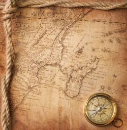 航海地图古老元素高清图片