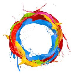 螺旋圆圈彩色油漆圆圈背景高清图片