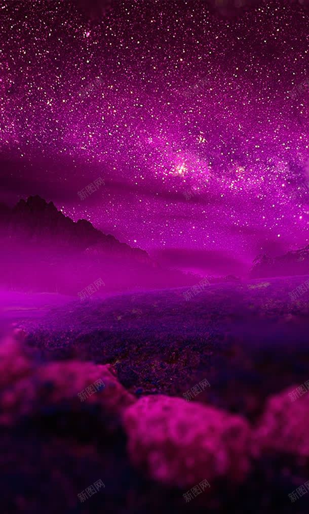唯美紫色繁星夜空星空背景图片免费下载 素材7xskkpwwk 新图网