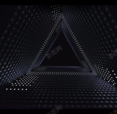 三角创意灯光形状背景